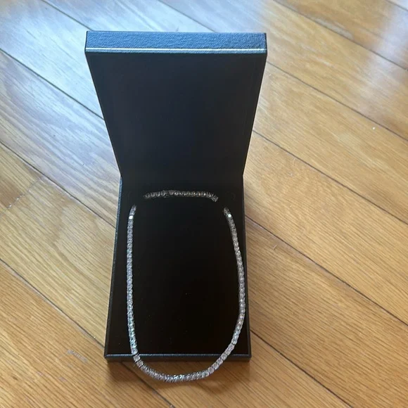 NYC Sterling Tennis Necklace for Women & Men. 3mm Round CZ Tennis Necklace - Picture 3 of 6